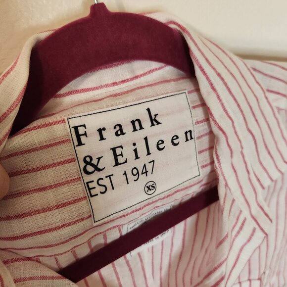 Frank and Eileen Barry Linen Stripe Button Down - Picture 8 of 10